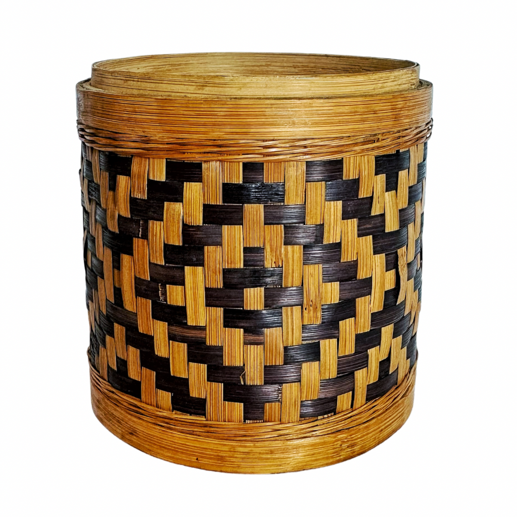 Vintage Cylinder Basket, Small - Nested