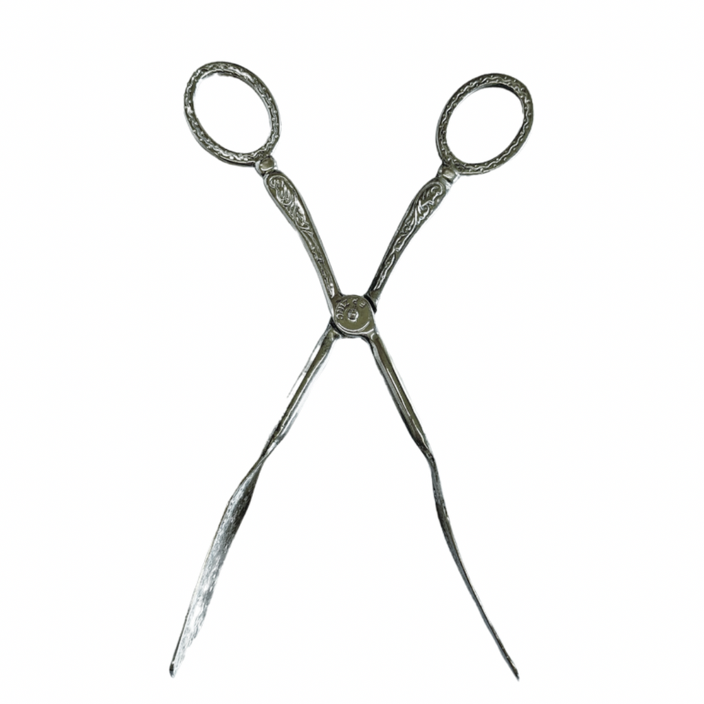 vintage embossed tongs - nest