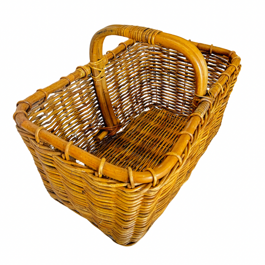 Vintage Picnic Basket-Nested