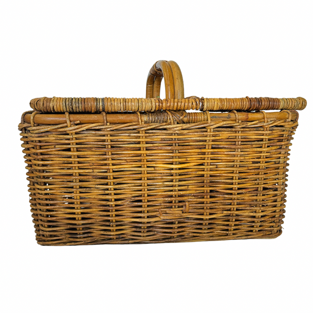 Vintage Picnic Basket-Nested