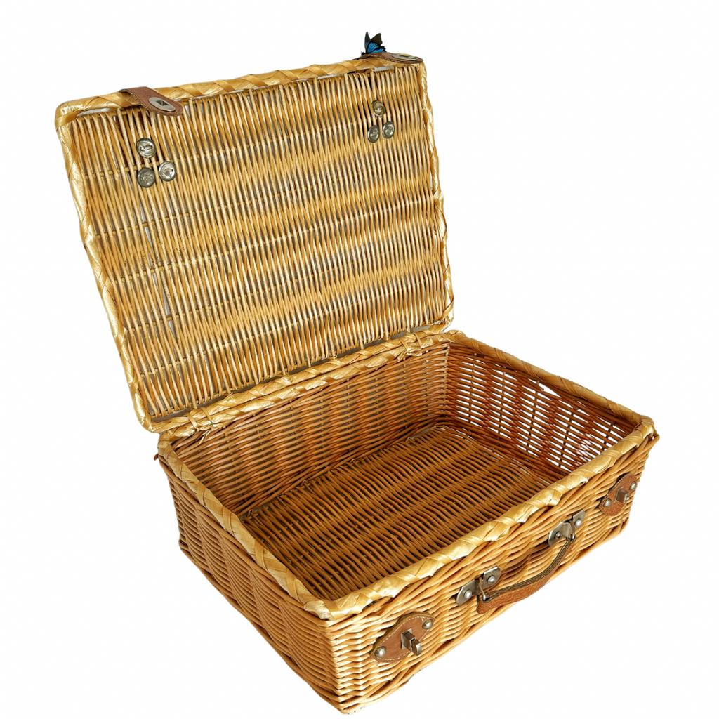 Vintage Picnic Basket-Nested