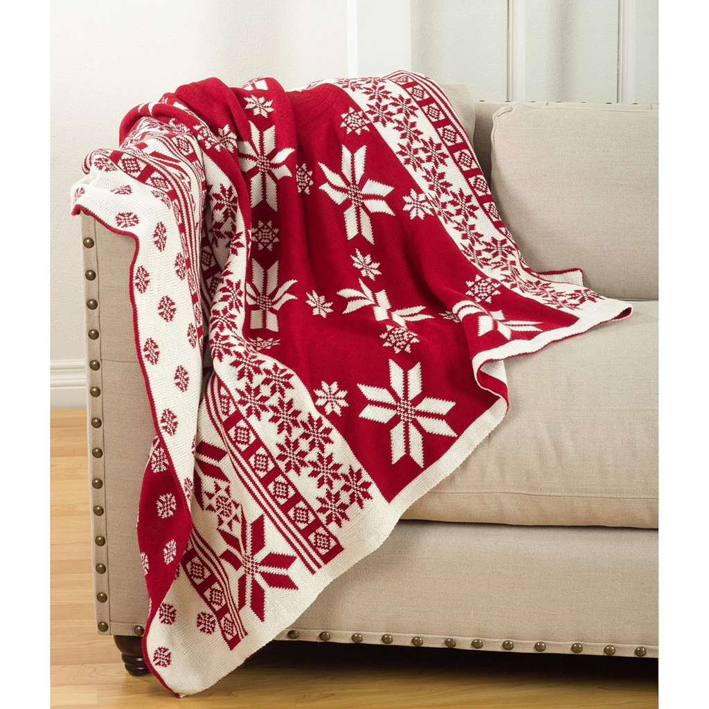 Red Knitted Christmas Design - Nested Design