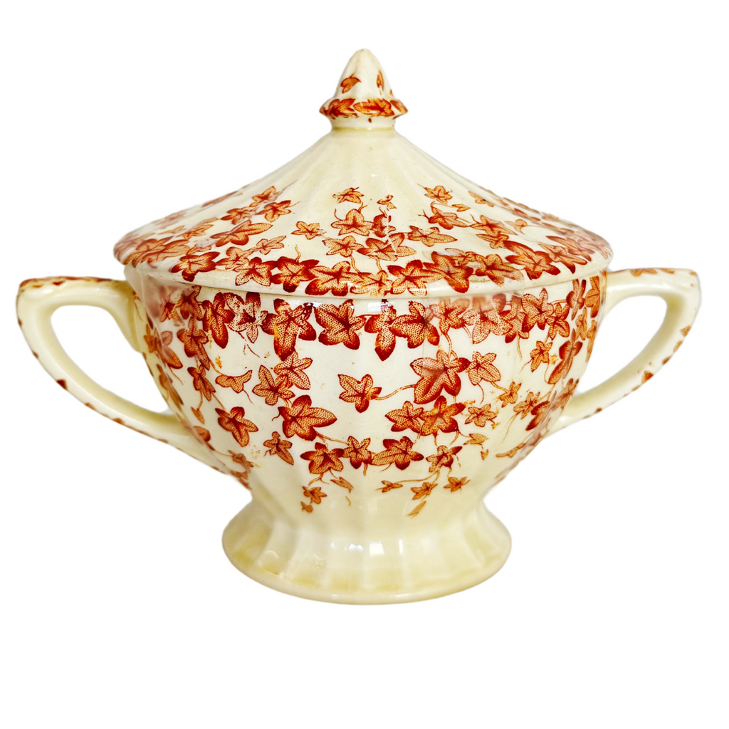 Crown Ducal Covered Sugar Dish - Nested Designs