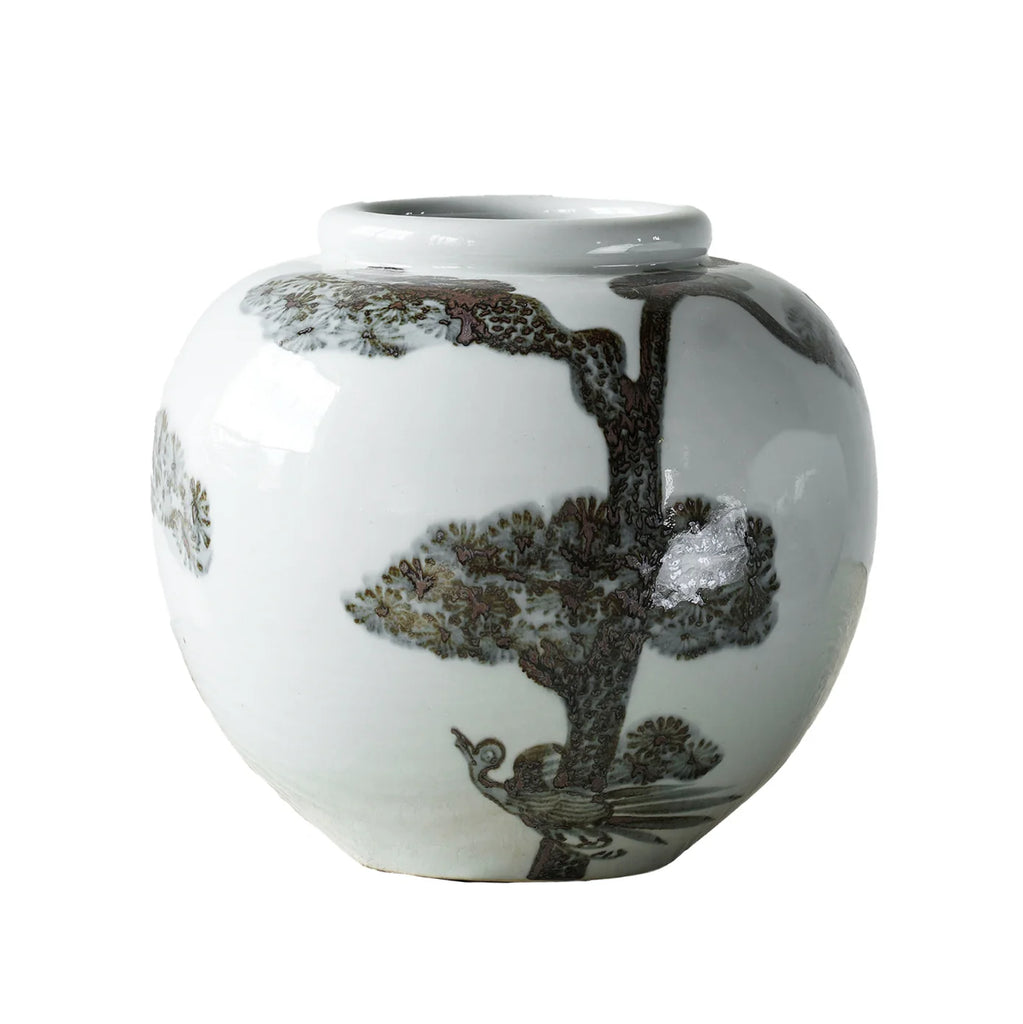 Jingdezhen Hand-Painted Storage Jar With Tree - Nested