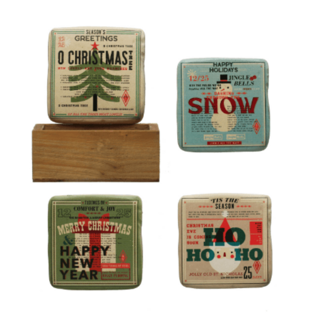 Resin Coaster with Holiday Sayings - NESTED