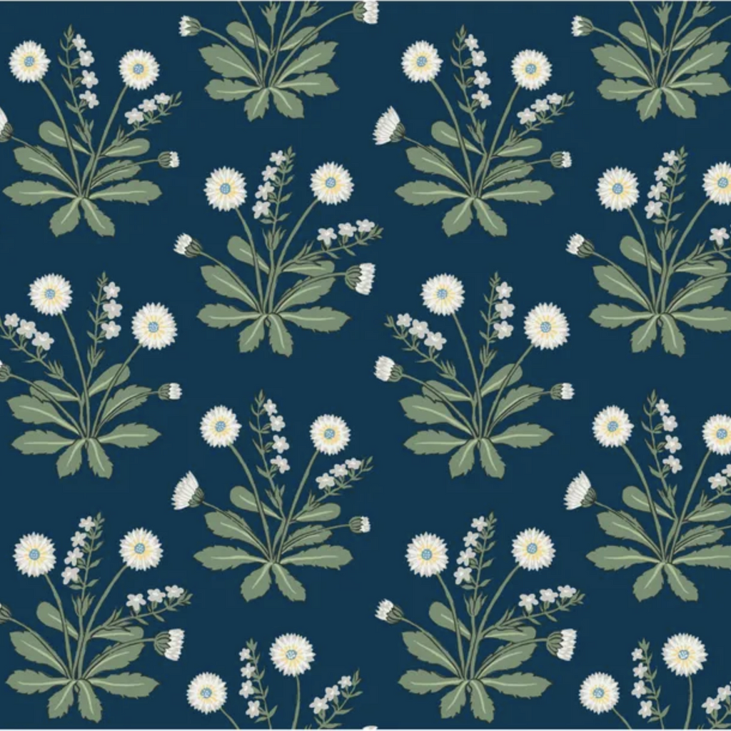 Blue Floral Wallpaper - Nested