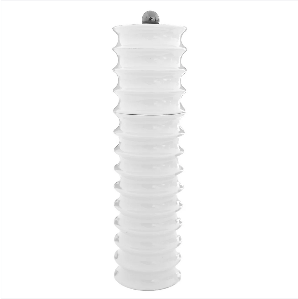 Twister White Salt or Pepper Grinder - Nested