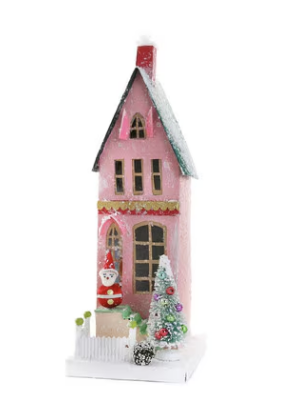 Vintage Santa Town House - Nested