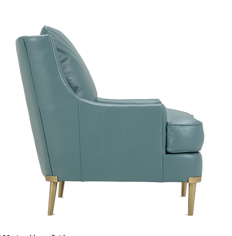 Lyra Leather Accent Chair - Nested