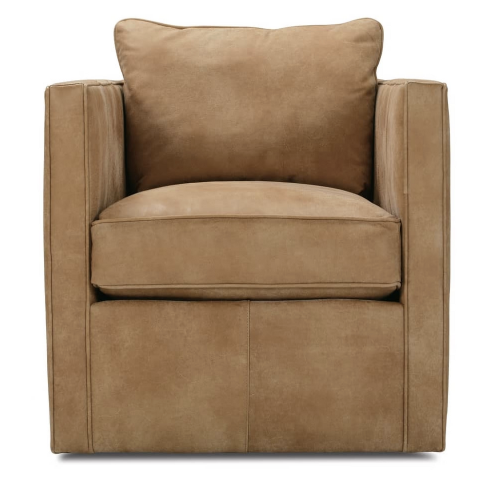 Rothko Leather Swivel Chair - Nested