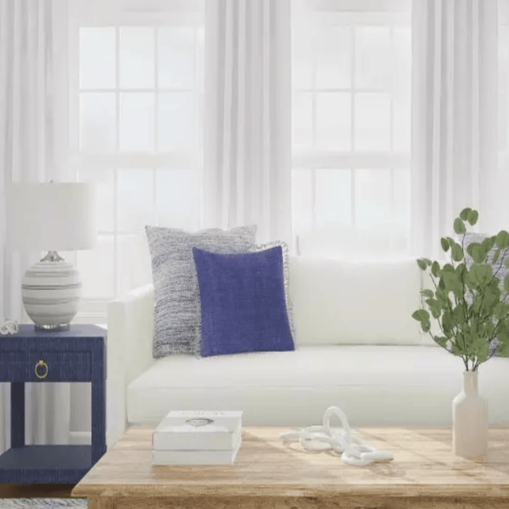 Tideline Navy Indoor & Outdoor Decorative Pillow - Nested Designs
