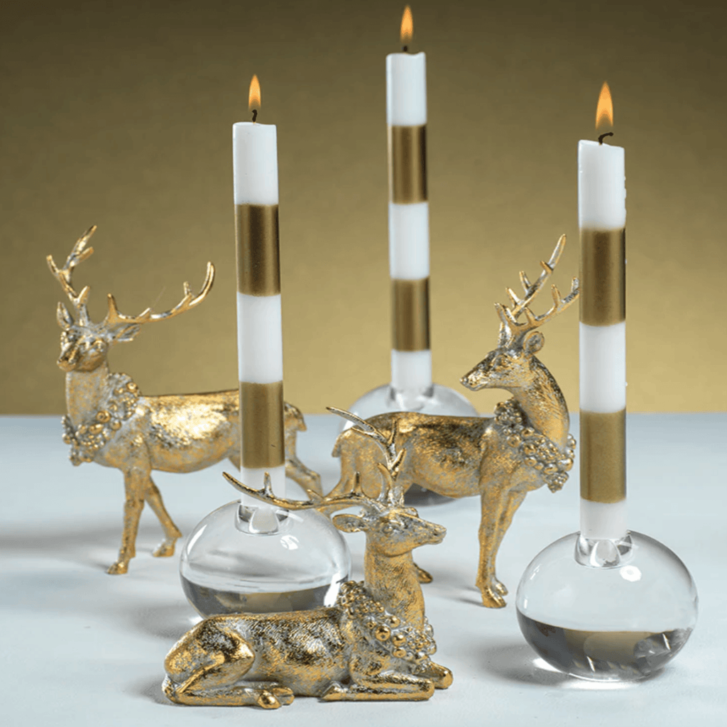 3 ct. Assorted Deer with Ornamental Wreath - Nested Designs