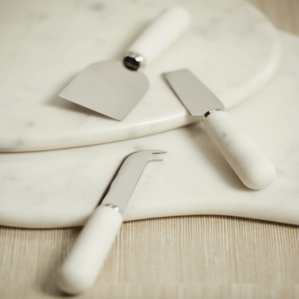 Marble Cheese Knives Set of Three - Nested Designs