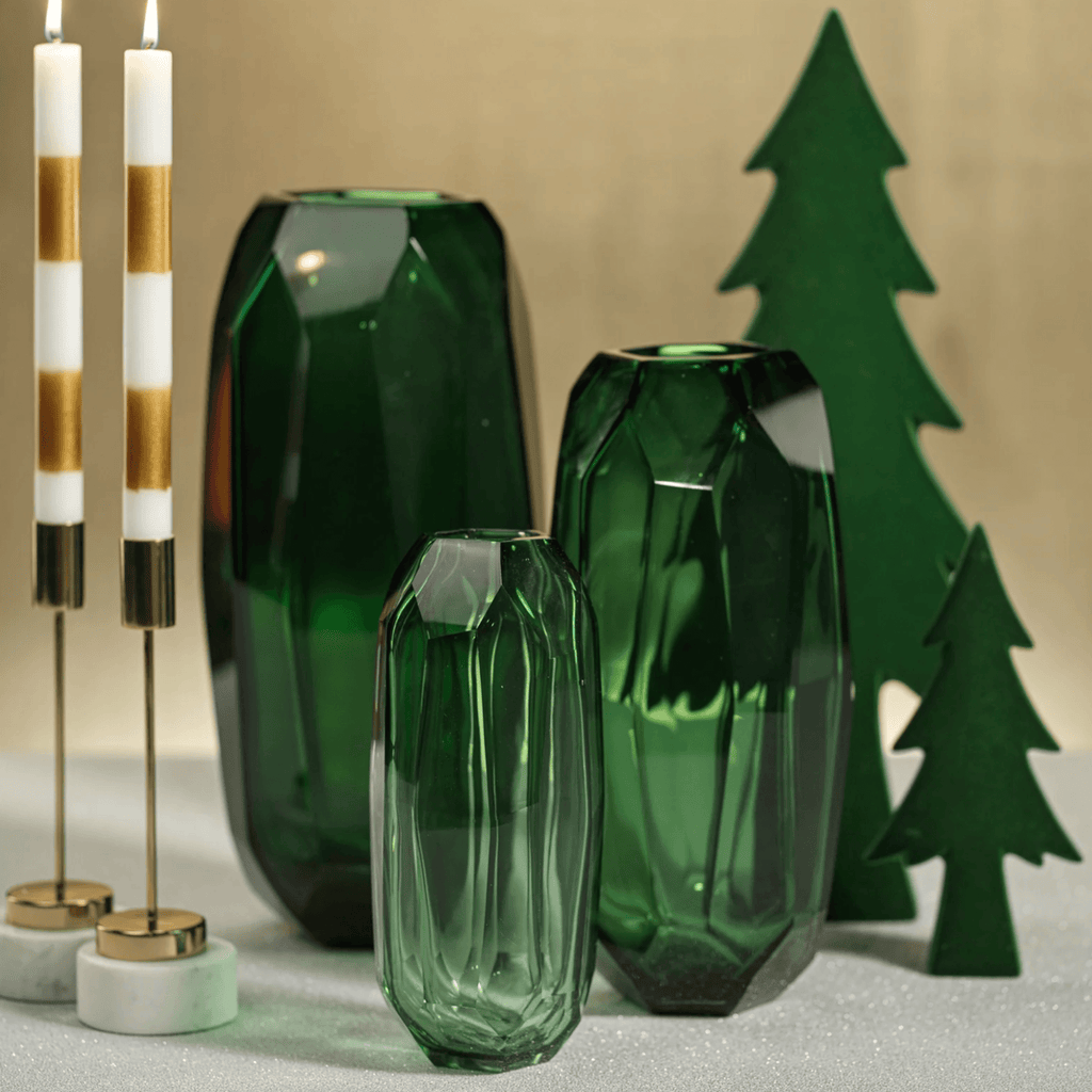 Imperial Jade Glass Vase - Large - Nested Designs