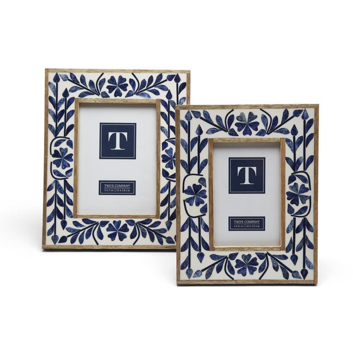 Blue and White Bone Inlay Frame