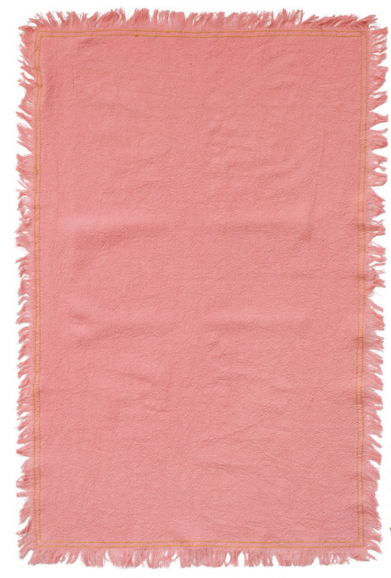 Pink Tea Towel Fringe - NESTED