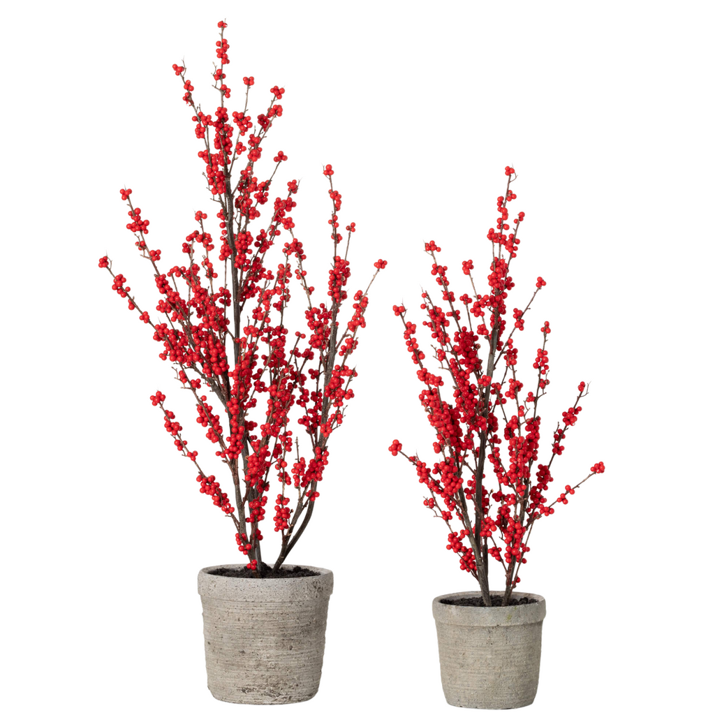 Potted Red Berry Tree Small - Nested Designs