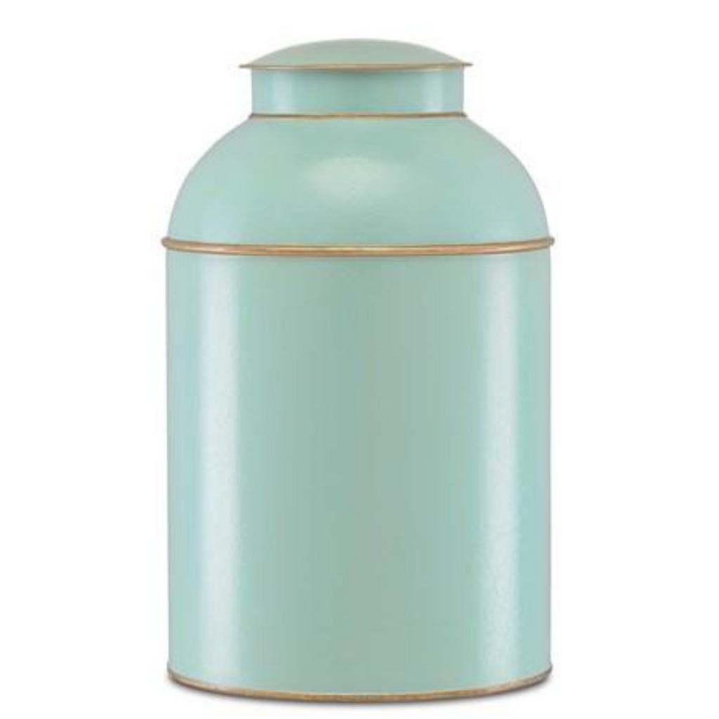 London Large Pale Blue Tea Box - Nested Designs