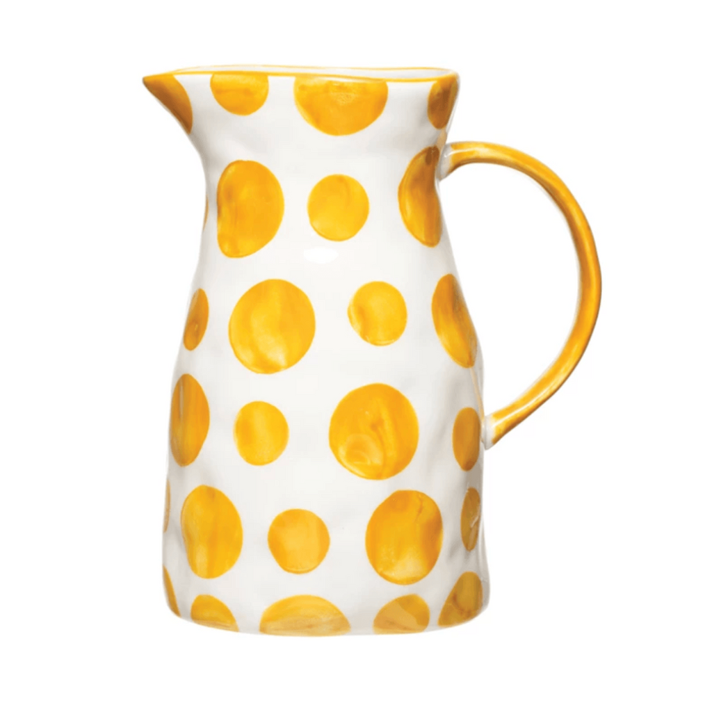 Pitcher with Yellow Dots - Nest Interior Design