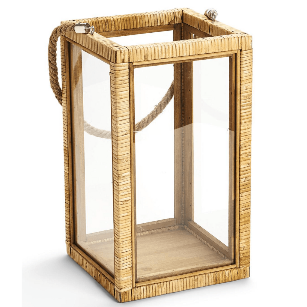 Rattan Lantern with Rope - Fairley Fancy