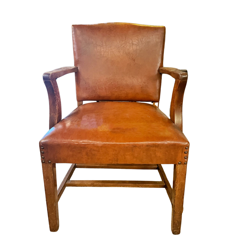 Vintage Leather Arm Chair - Nested Designs
