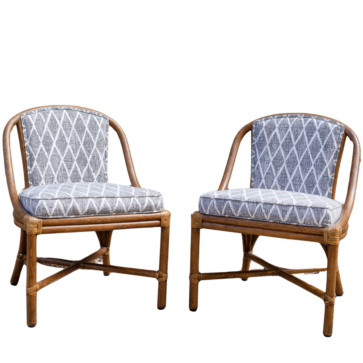 Pair of Vintage McGuire Side Chairs – Nest Interior Design