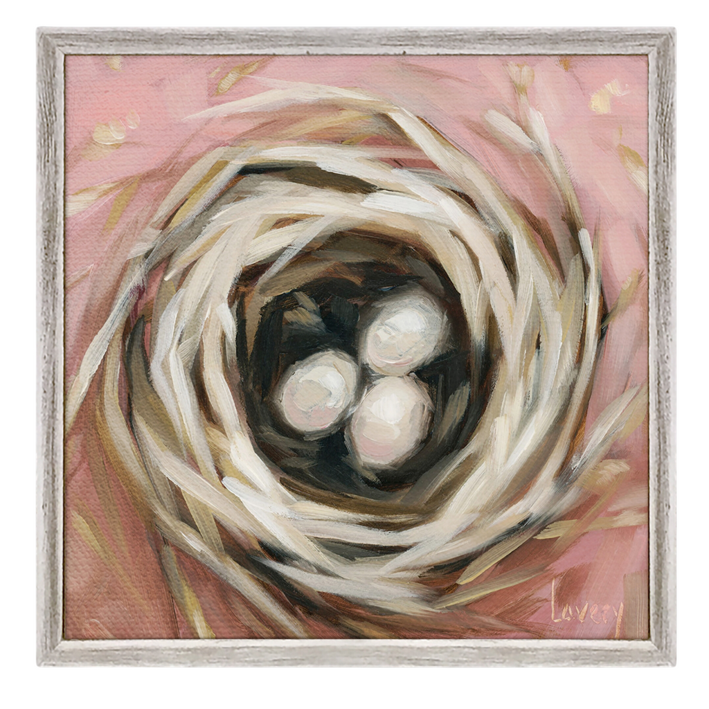 Pink Nest Mini Framed Canvas - Nest