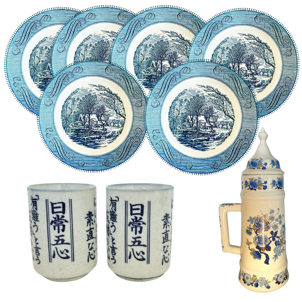 Blue and White Transferware - Nested