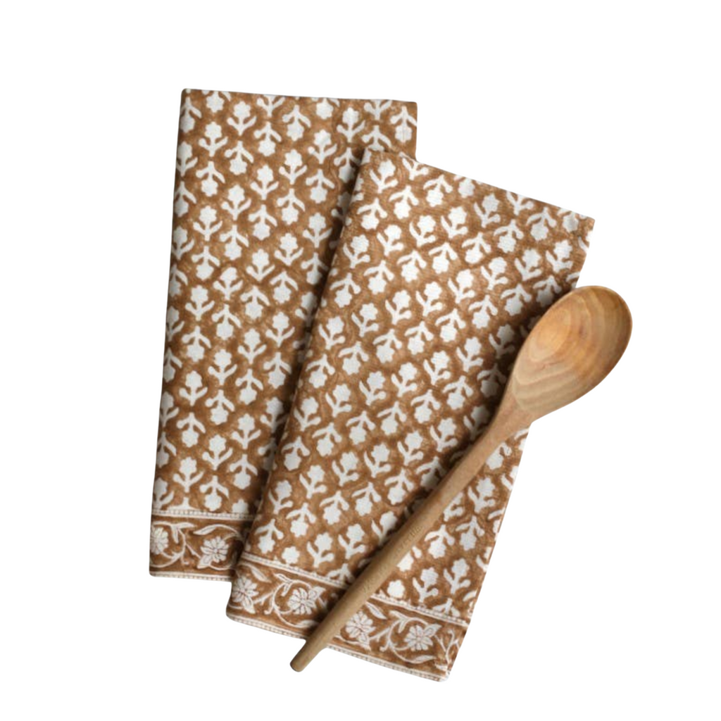 Charlotte Caramel Kitchen Towel - Nested