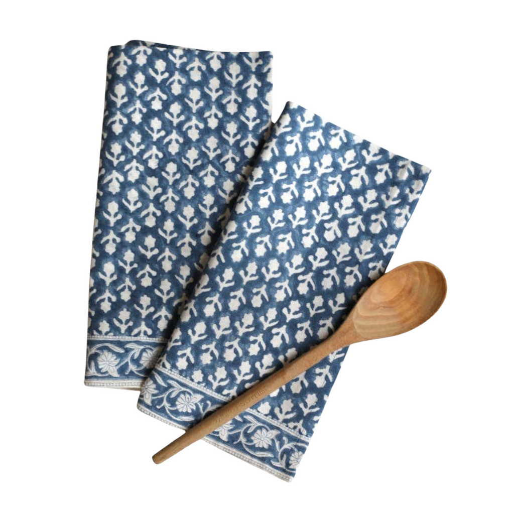 Charlotte Indigo Kitchen Towel - Nested
