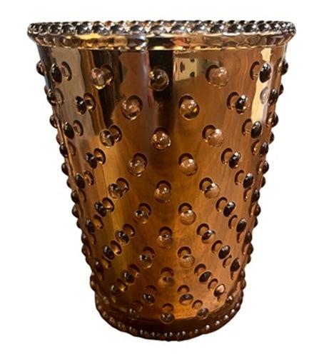 Chrome Holiday Spice Hobnail Glass Candle - Nested Designs
