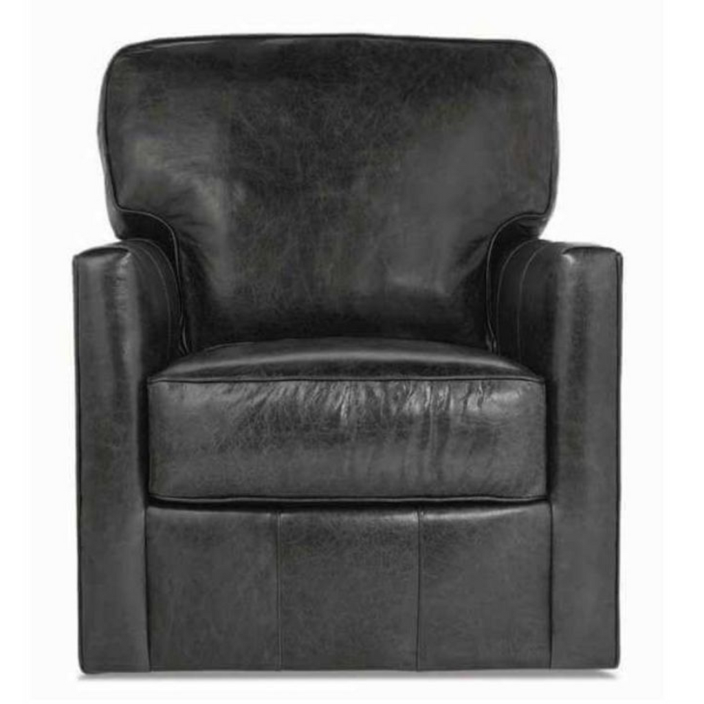 Evan Leather Swivel Chair - Nested Designs