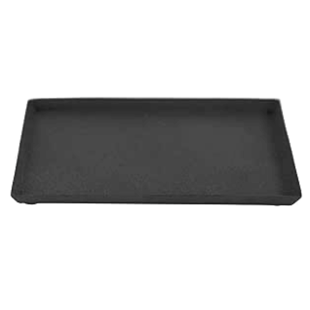 Textured Black Metal Tray - NESTED