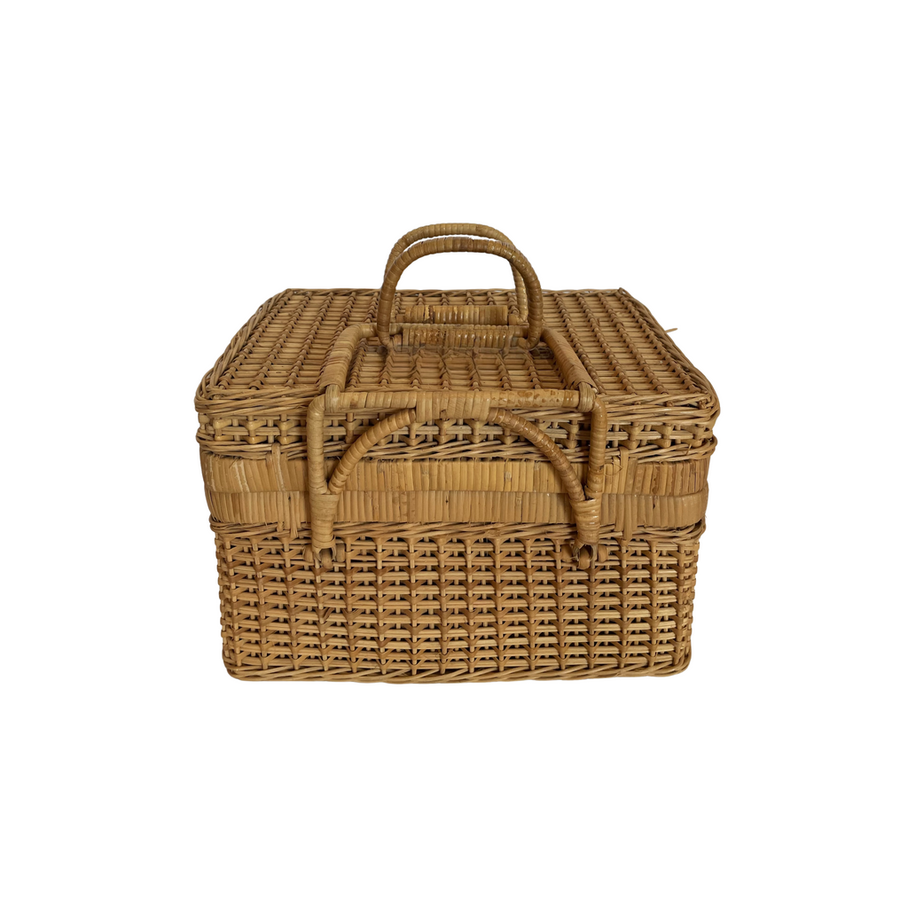 Folding Wicker Basket-Nested