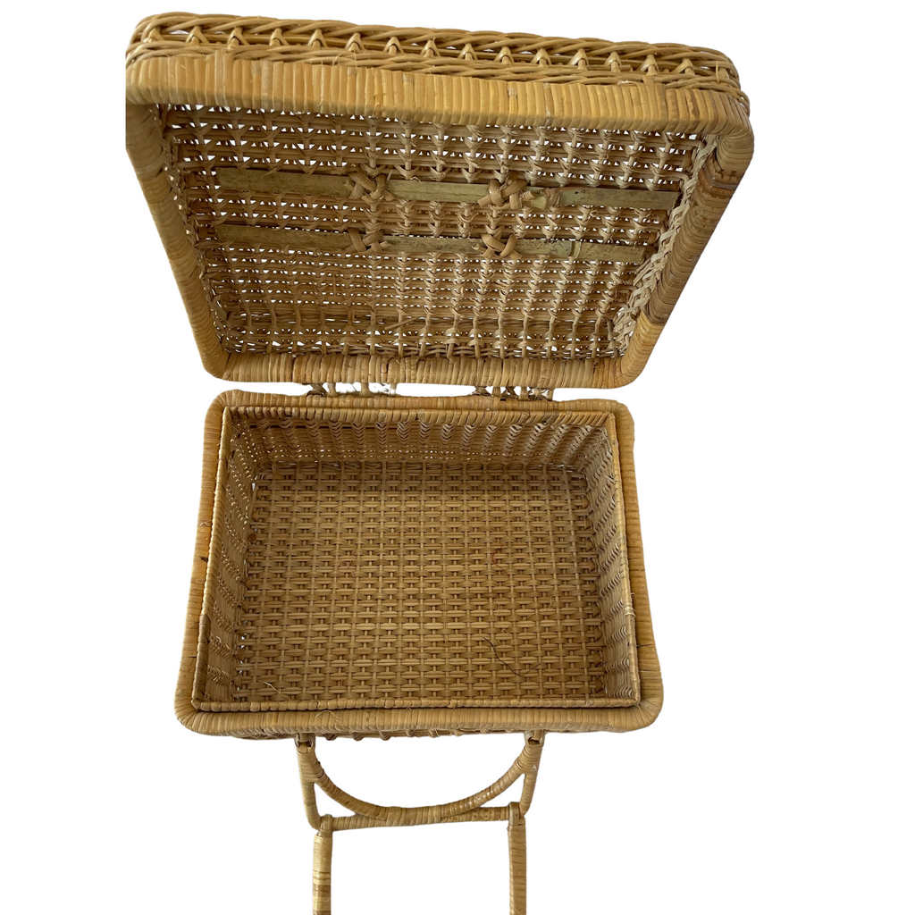 Folding Wicker Basket-Nested