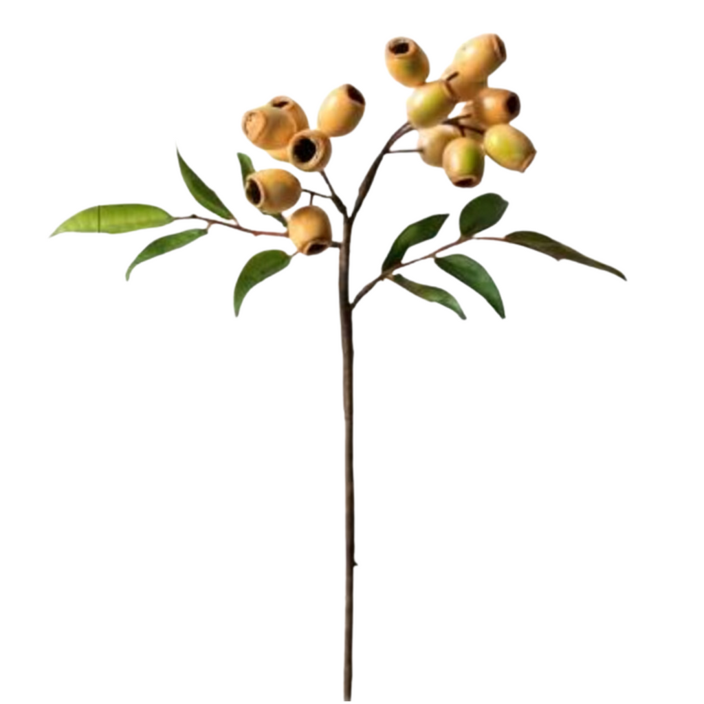 Artificial Loquat Fruit Stem in Yellow - Nested