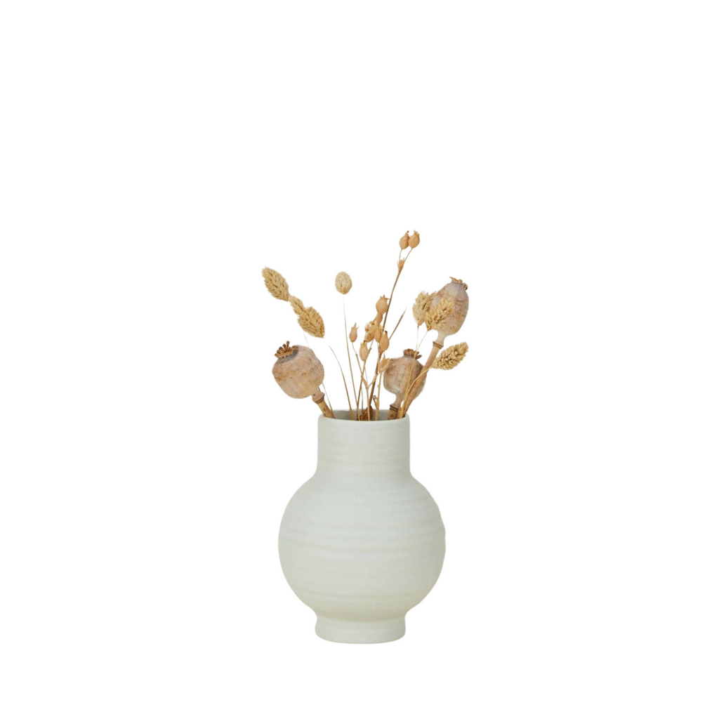 Essential Ceramic Vase in White - Nested