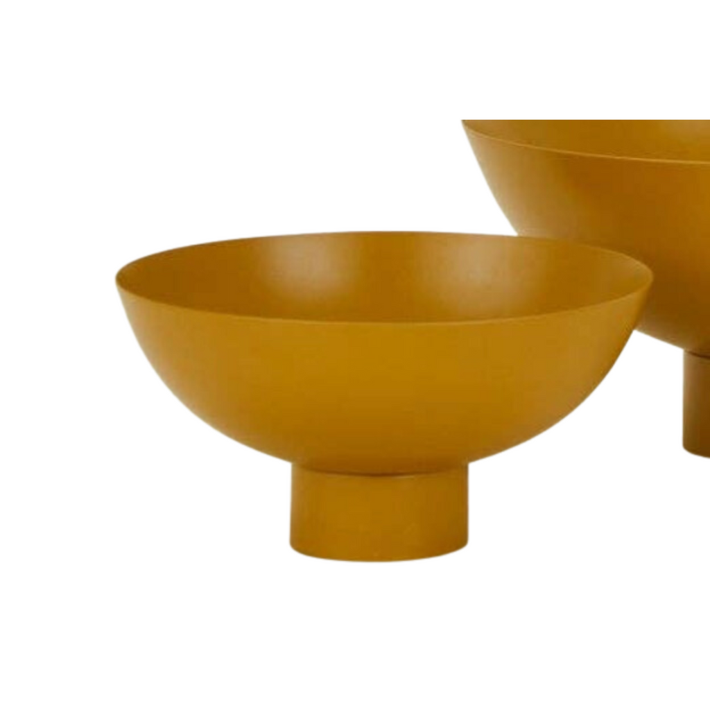 Essential Footed Bowl in Mustard - Nested