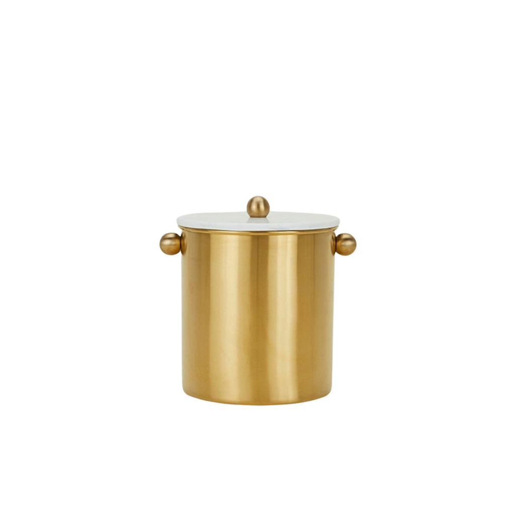 Ice Bucket with Brass Finish - Nested