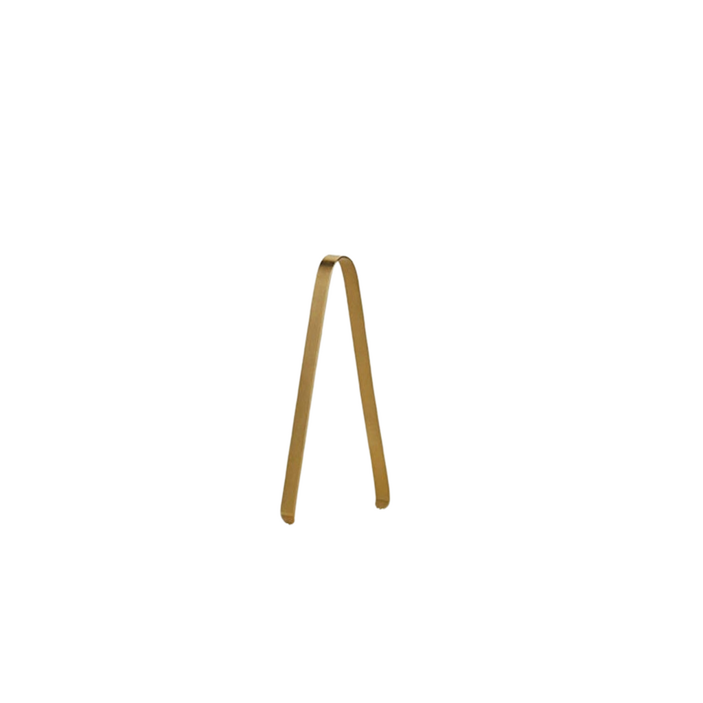 Ice Tongs with Brass Finish - Nested