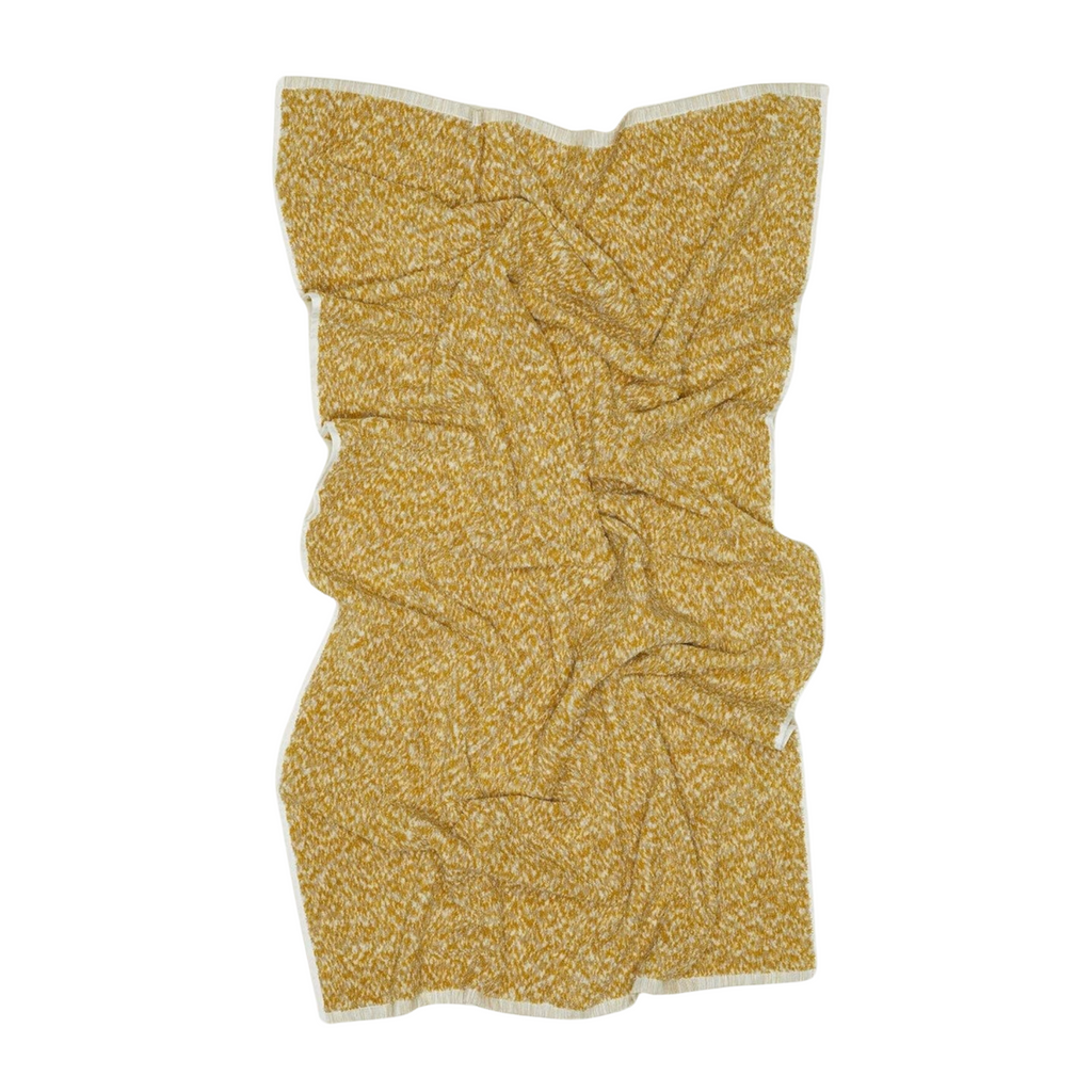 Space Dye Terry Towel in Mustard - Nested