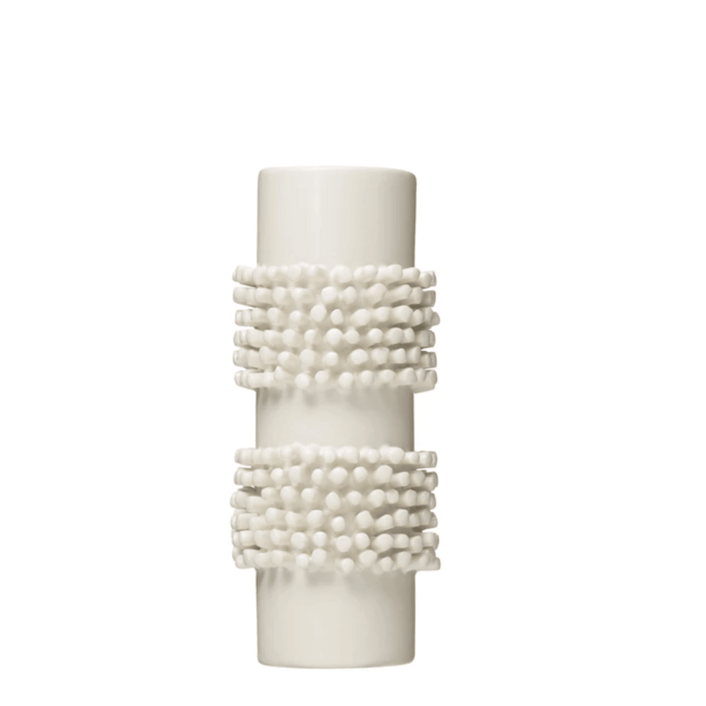 Handmade Stoneware Vase, White - Nested Designs
