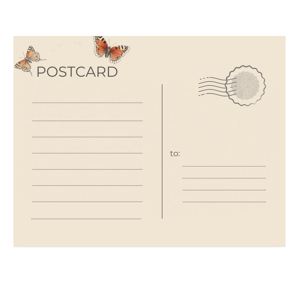 Butterfly Postcard - Nested