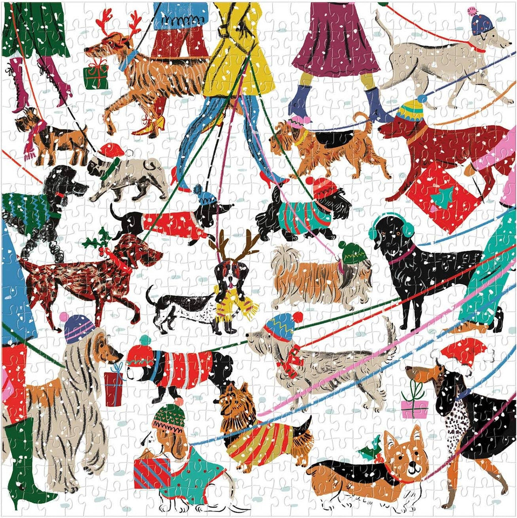 Winter Dogs 500 Piece Puzzle - Nested