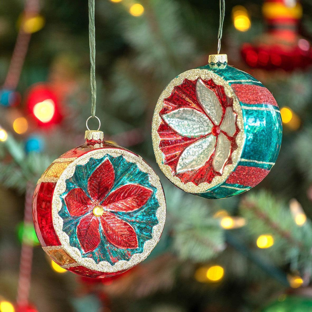 Vintage Pattern Reflector Ornament - NESTED
