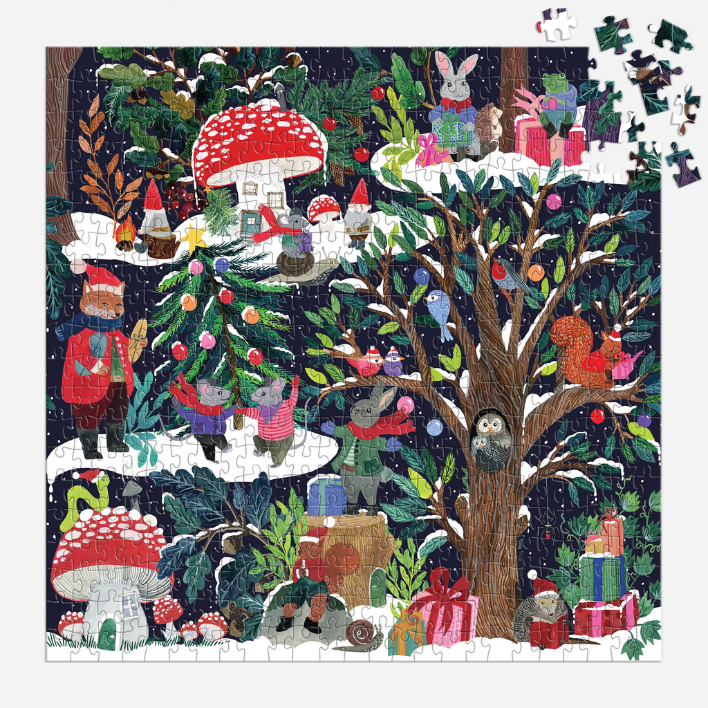 Yuletide Forest 500 Piece Puzzle - Nested Design