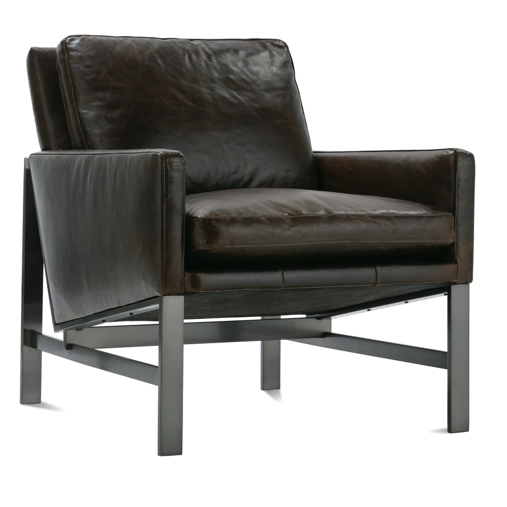 Atticus Leather Accent Chair - Nested Designs