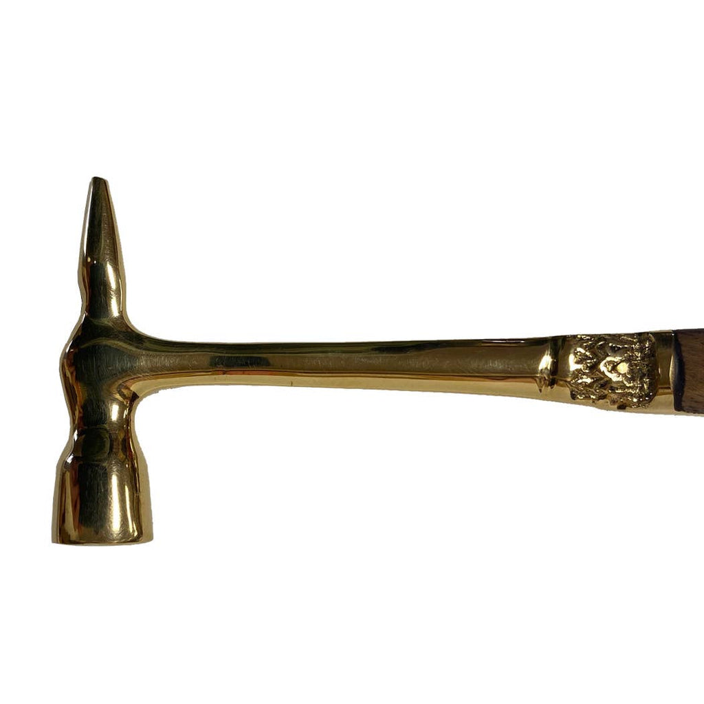 Brass Ice Hammer and Bottle Opener with Wood Handle - Nested