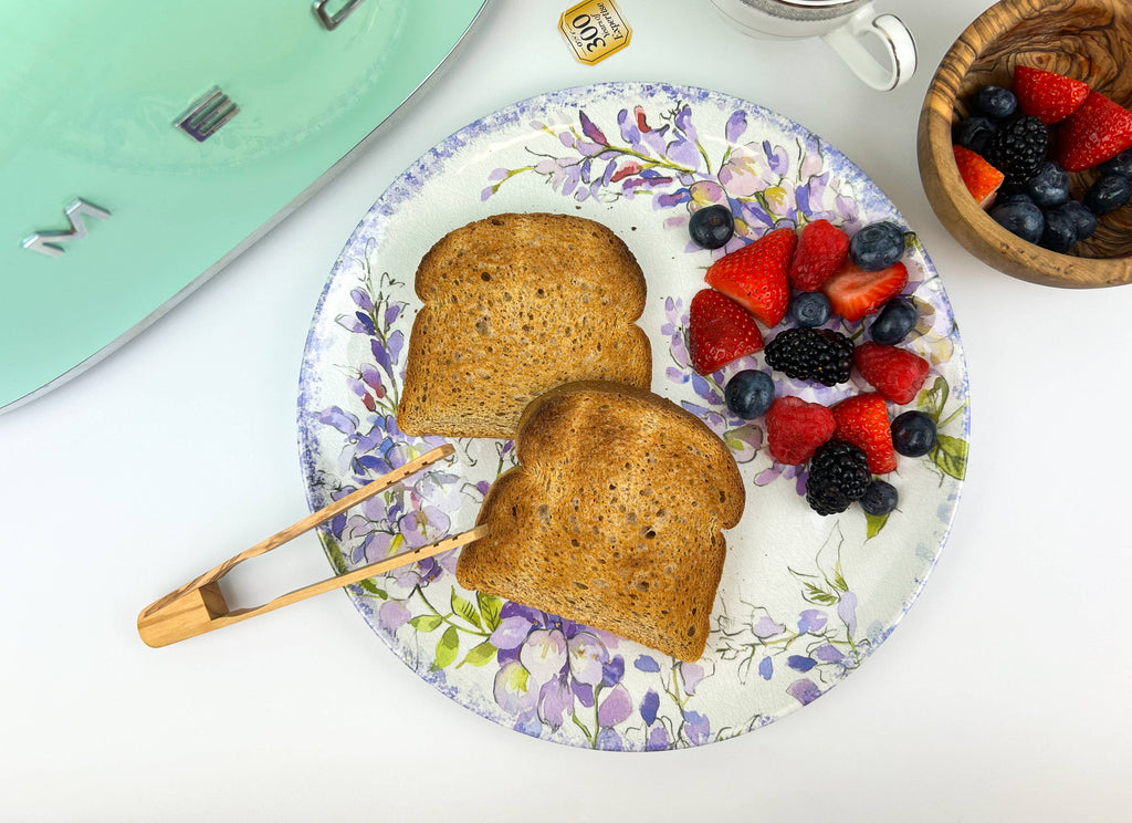 Olive Wood Toaster Tongs - Nested Designs