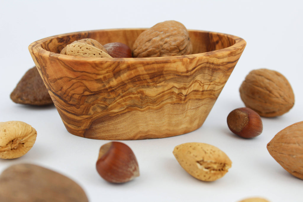Olive Wood Oval Deep Dish - Nested Designs